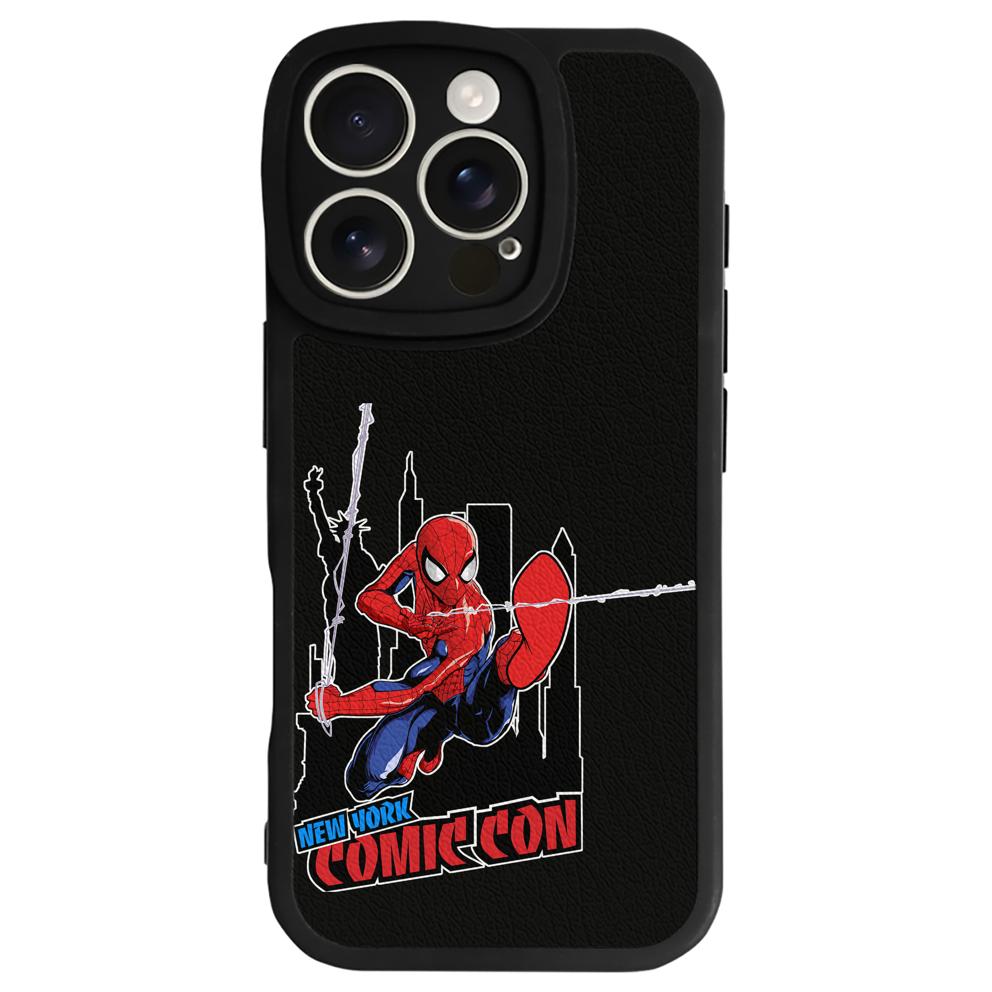 （画像用） Spider Man スパイダーマン 【iPhone 16シリーズ対応】シリコンスマホケース（レザー調） 材質：シリコン